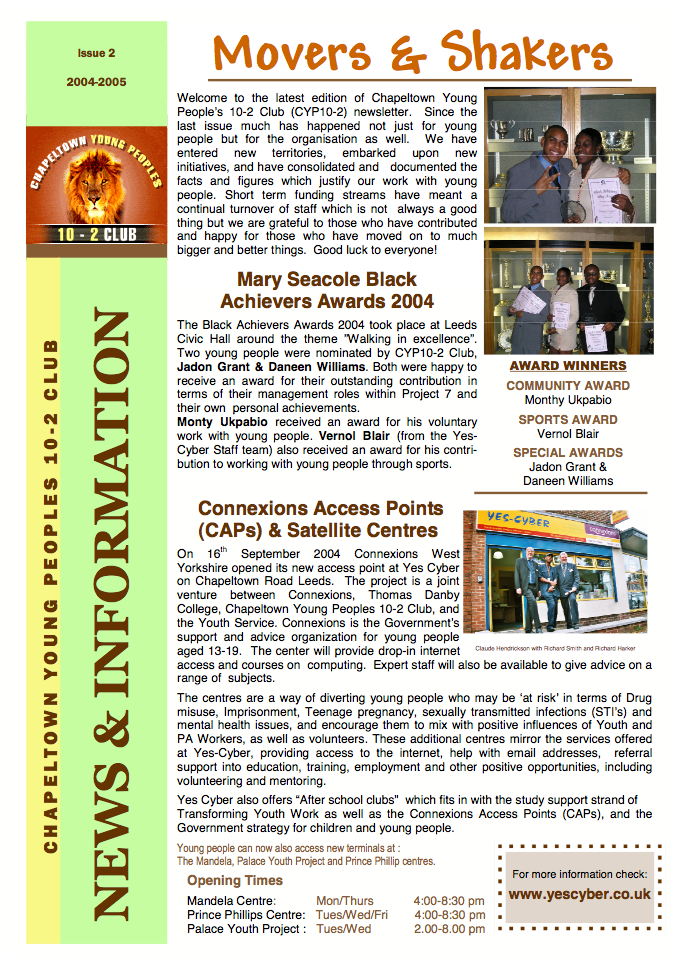 Newsletters | Leeds | Chapeltown 10-2 Club